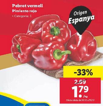 Lidl Pimiento rojo oferta