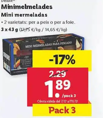 Lidl Deluxe mini mermeladas oferta