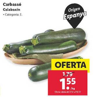 Lidl Calabacín oferta