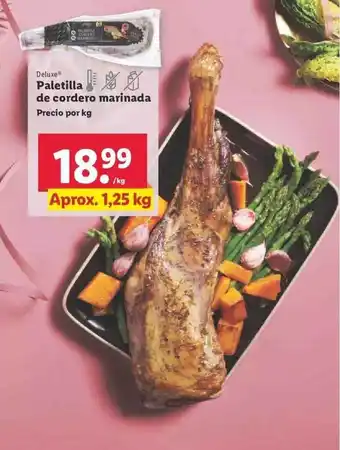 Lidl Deluxe paletilla de cordero marinada oferta