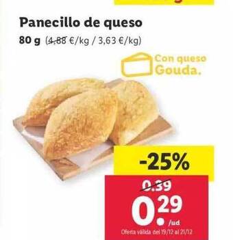 Lidl Panecillo de queso oferta