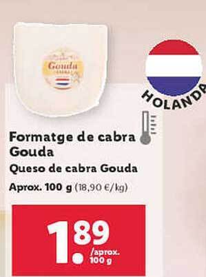 Lidl Queso de cabra gouda oferta