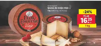 Lidl Flor de esgueva queso de oveja viejo oferta