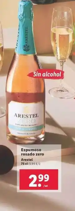 Lidl Espumoso rosado zero arestel oferta