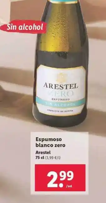 Lidl Espumoso blanco zero arestel oferta