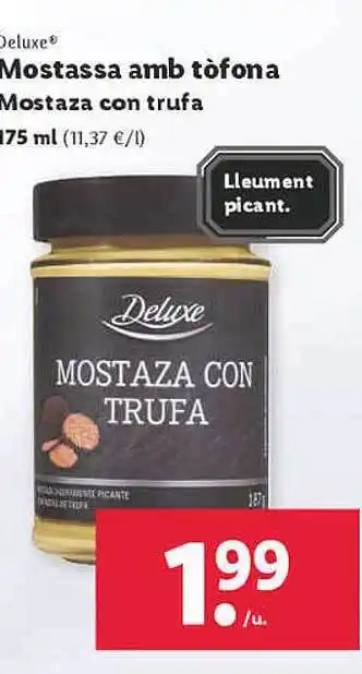 Lidl Deluxe mostaza con trufa oferta