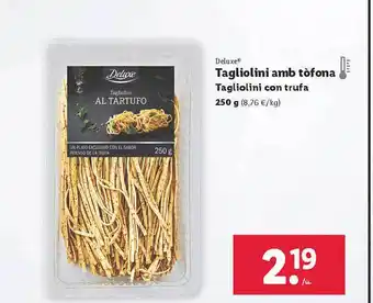 Lidl Deluxe tagliolini con trufa oferta