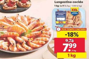 Lidl Langostino cocido oferta