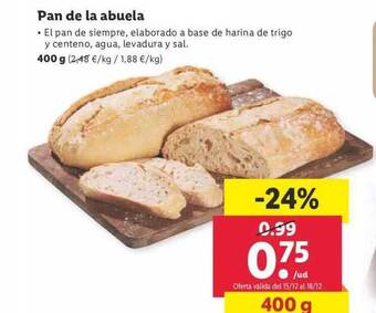 Lidl Pan de la abuela oferta