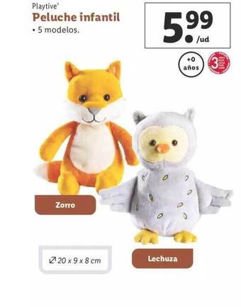 Lidl Playtive peluche infantil oferta