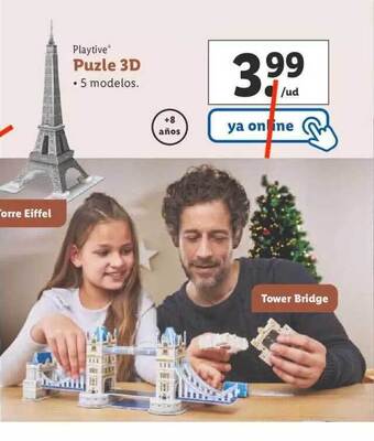 Lidl Playtive puzle 3d oferta