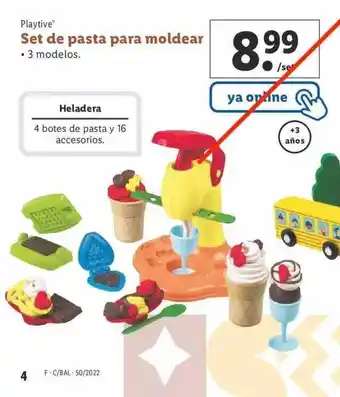 Lidl Playtive set de pasta para moldear oferta
