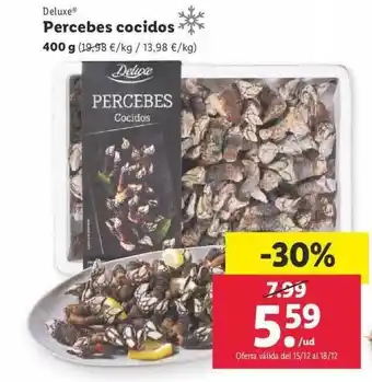 Lidl Deluxe percebes cocidos oferta