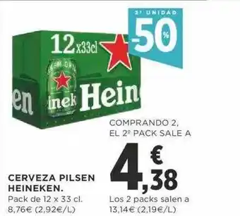 Supercor Exprés 2a unidad -50% cerveza pilsen heineken pack de 12 oferta