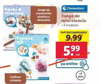 Lidl Juego de mini ciencia clementoni oferta