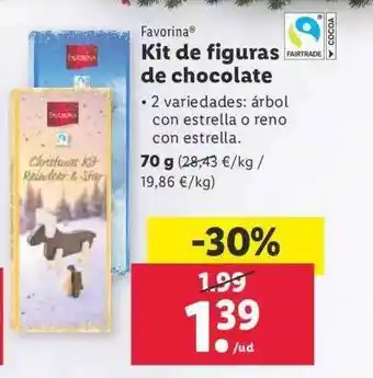 Lidl Favorina kit de figuras de chocolate oferta