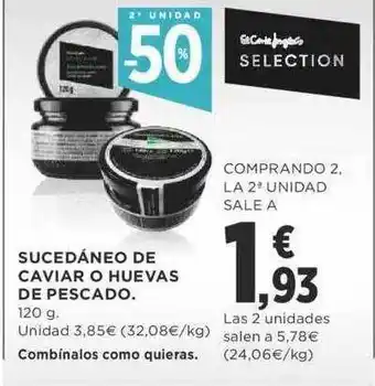 Supercor Exprés 2a unidad -50% sucedáne de caviar o huevas de pescado oferta