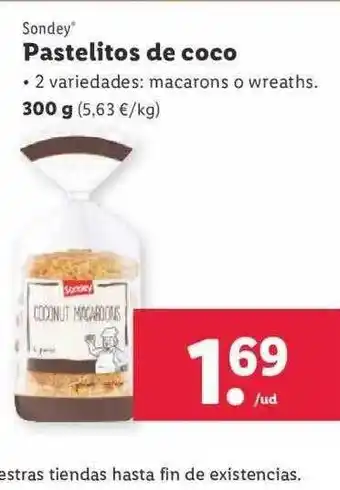 Lidl Sondey pastelitos de coco oferta