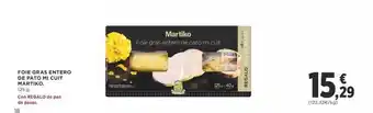 Supercor Foie gras entero de pato mi cuit martiko oferta
