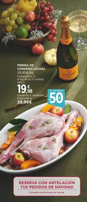 Supercor 2a unidad -50% pierna de cordero lechal oferta