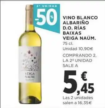 Supercor 2a unidad -50% vino blanco albariño d.o. rías baixas veiga naúm oferta