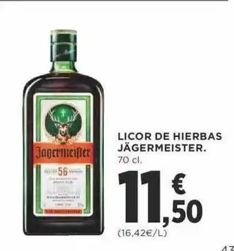 Supercor Licor de hierbas jägermeister oferta