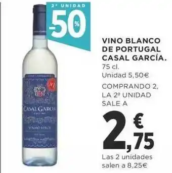 Supercor 2a unidad -50% vino blanco de portugal casal garcia oferta