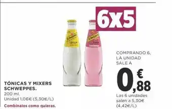 Supercor Tónicas y mixers schweppes oferta