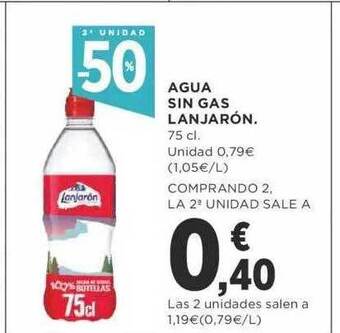 Supercor 2a unidad -50% agua sin gas lanjarón oferta