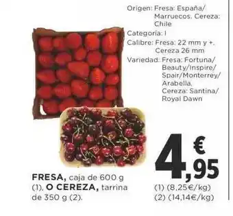 Supercor Fresa o cereza oferta