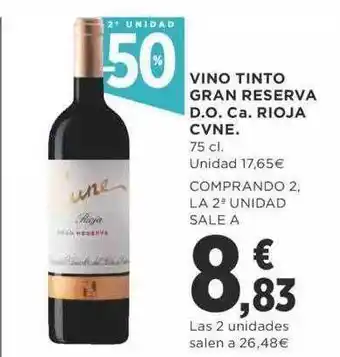Supercor 2a unidad -50% vino tinto gran reserva d.o.ca. rioja cvne oferta