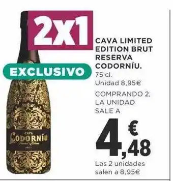 Supercor Cava limited edition brut reserva codorniu oferta