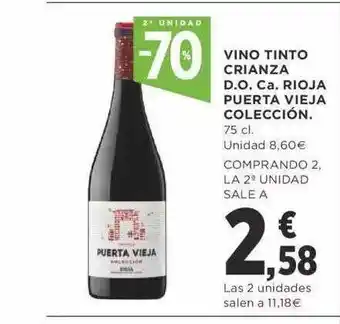 Supercor 2a unidad -70% vino tinto crianza d.o.ca. rioja puerta vieja colección oferta