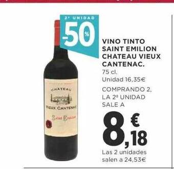 Supercor 2a unidad -50% vino tinto saint emilion chateau vieux cantenac oferta