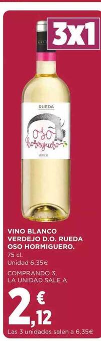 Supercor Vino blanco verdejo d.o. rueda oso hormiguero oferta