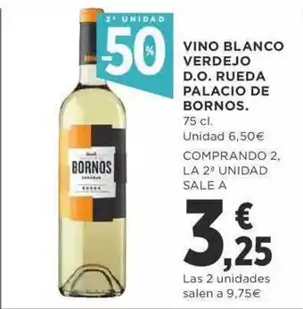 Supercor 2a unidad -50% vino blanco verdejo d.o. rueda palacio de bornos oferta