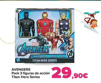 Carrefour Avengers pack 3 figuras de acción titan hero series oferta