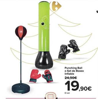 Carrefour Punching ball o set de boxeo inflable oferta