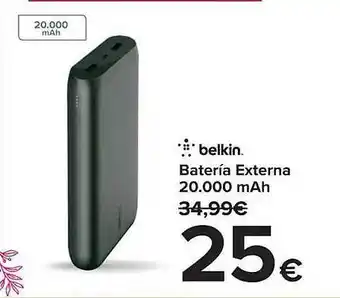 Carrefour Belkin batería externa 20.000 mah oferta