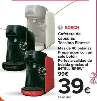 Carrefour Bosch cafetera de cápsulas tassimo finesse oferta