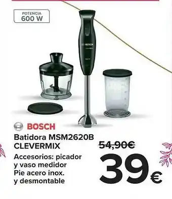 Carrefour Batidora msm2620b clevermix bosch oferta