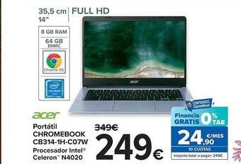 Carrefour Acer portátil chromebook cb314-1h-c07w oferta