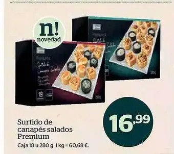 La Sirena Surtido de canapés salados premium oferta