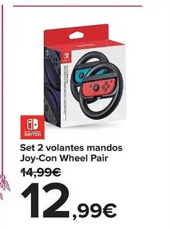 Carrefour Set 2 volantes mandos joy-con wheel pair oferta