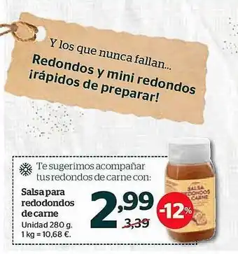 La Sirena Salsa para redodondos de carne oferta