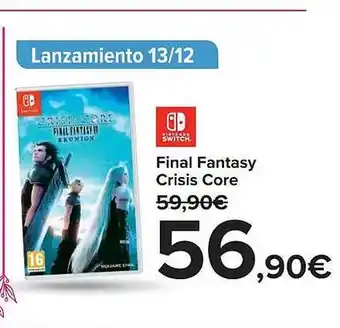 Carrefour Final fantasy crisis core oferta