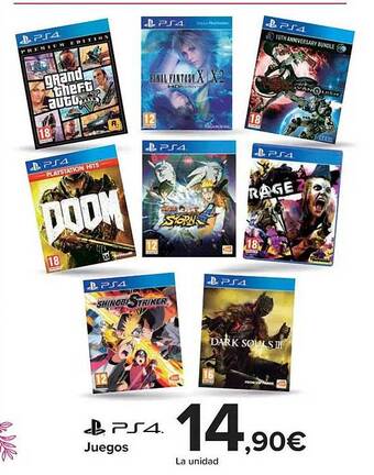 Carrefour Ps4 juegos oferta