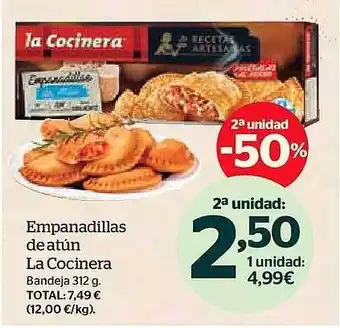 La Sirena 2a unidad -50% empanadillas de atún la cocinera bandeja oferta
