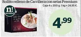 La Sirena Rollito relleno de carrillera con setas premium caja 4 oferta
