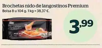 La Sirena Brochetas nido de langostinos premium bolsa 8 oferta